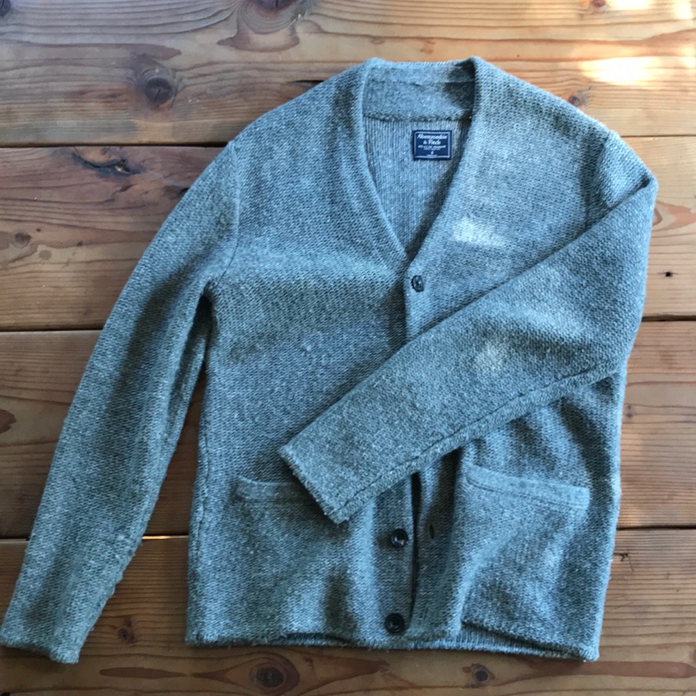 Thick knit wool cardigan